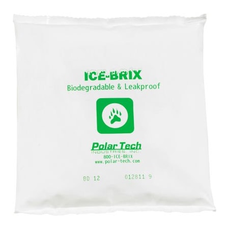 Box Packaging Ice-Brix Cold Packs, 12 Oz., 6"L x 6"W x 1"H, White & Green, 48/Pack IBB12